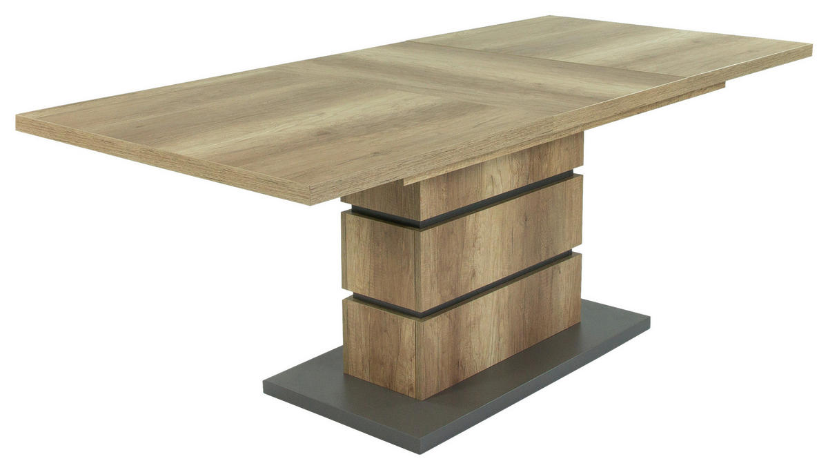 Tisch BEA Eiche Artisan Nachbildung anthrazit B/H/T: ca. 140x75x86 cm BEA - Eiche/anthrazit (140,00/75,00/86,00cm) - byLIVING