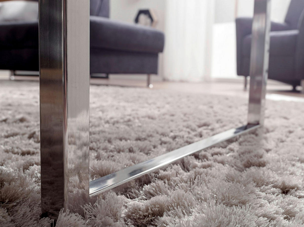 Couchtisch natur Chrom B/H/T: ca. 120x40x60 cm Couchtisch - natur/Chrom (120,00/40,00/60,00cm) - Wohnling