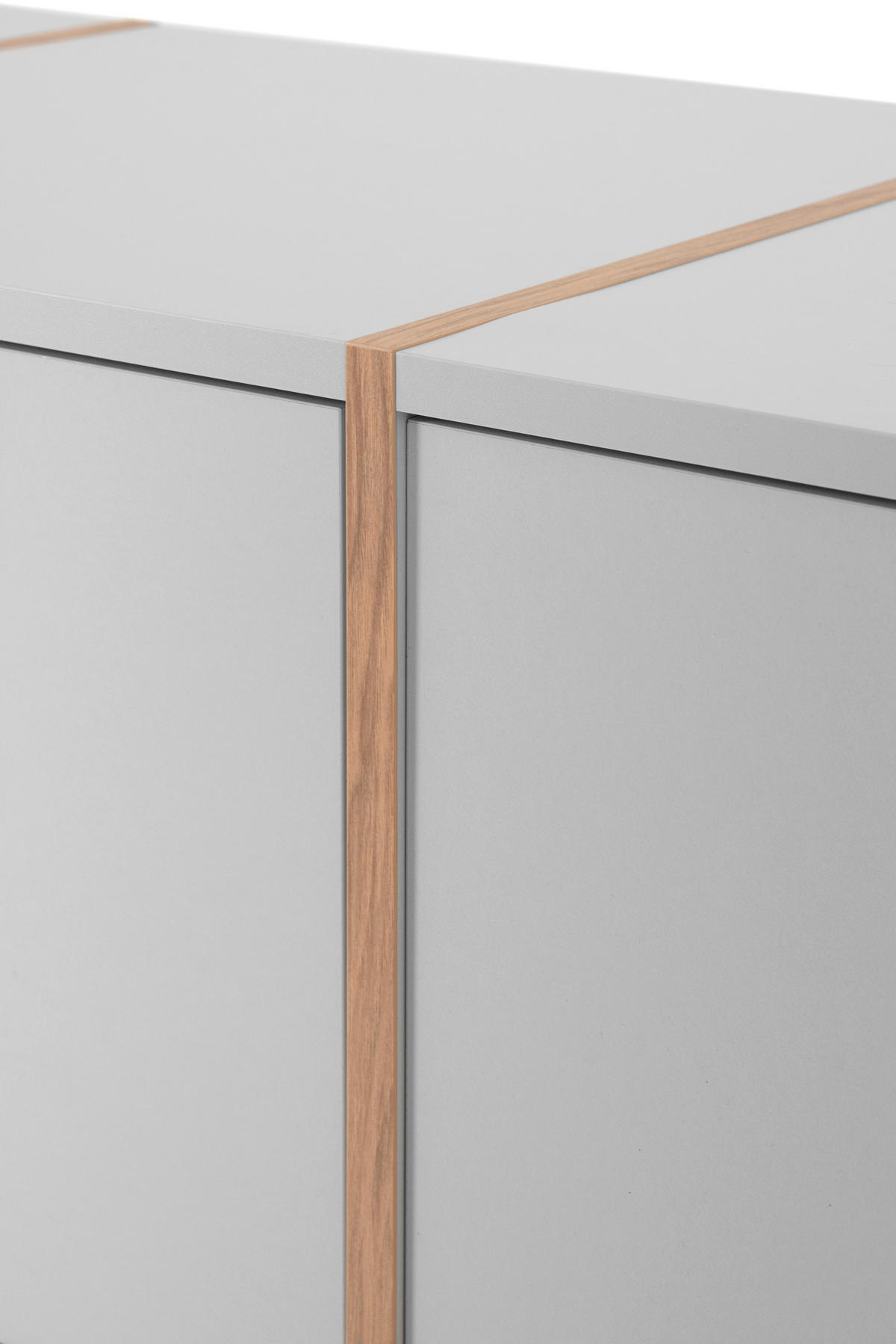 Kommode Split grau Jackson Hickory Nachbildung B/H/T: ca. 125x94x40 cm Split - grau (125,00/94,00/40,00cm)