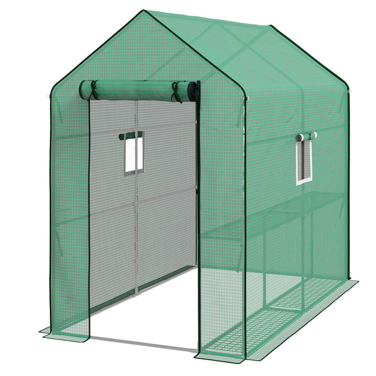 Outsunny Garten-Zubehör grün B/H/L: ca. 213x140x190 cm Gewächshausfolie - grün (190,00/213,00/140,00cm) - Outsunny