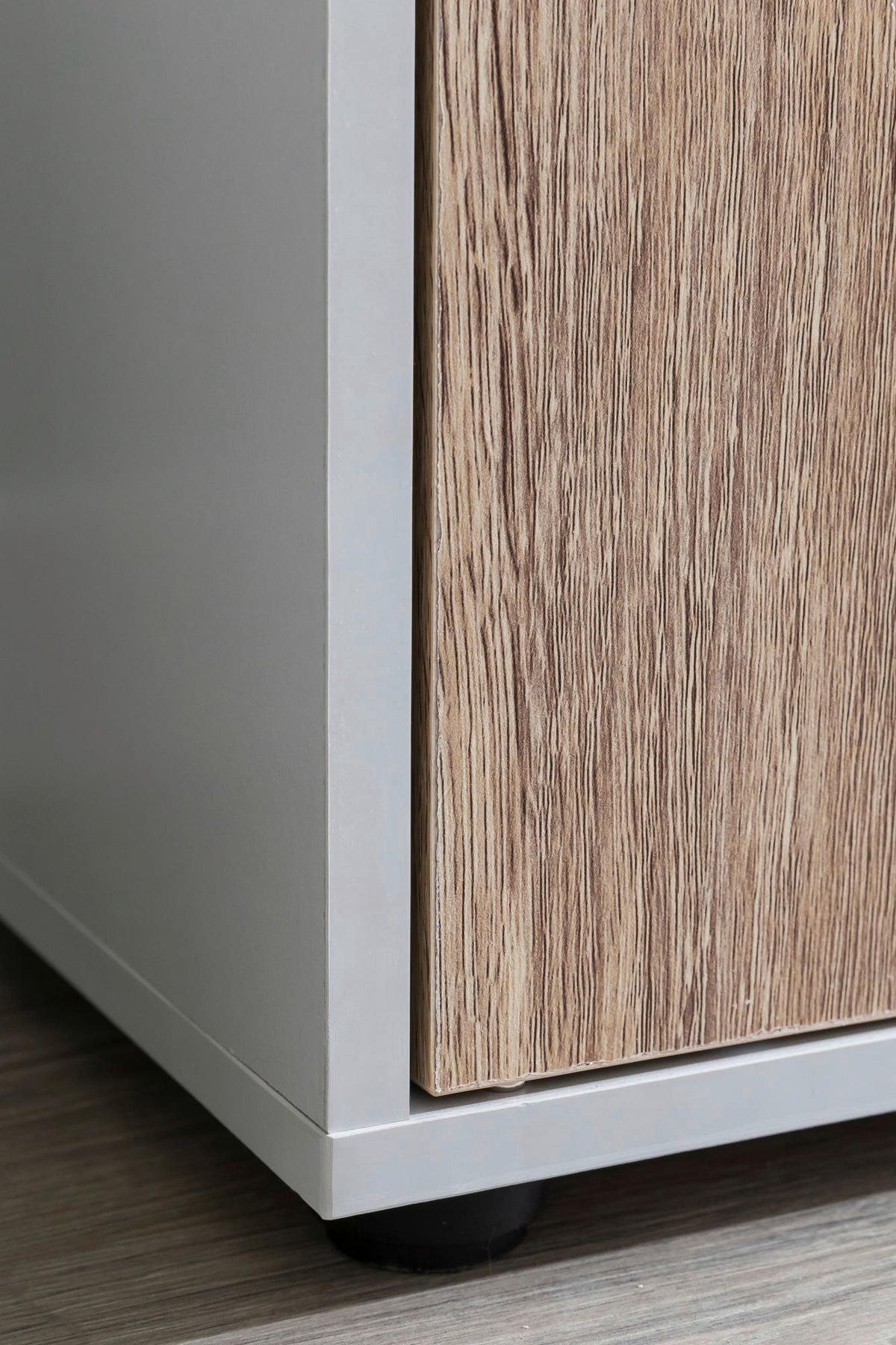 Sideboard weiß Eiche Sonoma Nachbildung B/H/T: ca. 89x91x29 cm Sideboard - Eiche/weiß (89,00/91,00/29,00cm) - Wohnling
