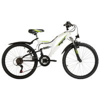 WYLD Kinder-Mountainbike Zodiac ZODIAC 24 Zoll Rahmenhöhe 38 cm 18 Gänge weiß weiß ca. 24 Zoll Zodiac - weiß - WYLD