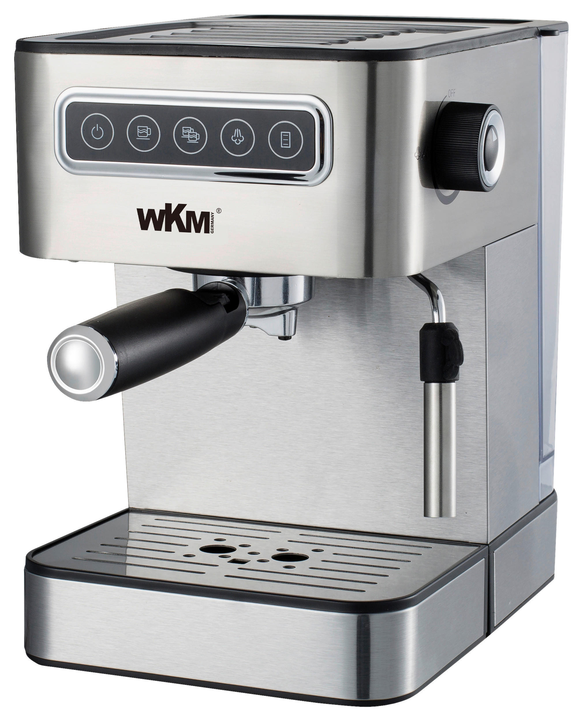 WKM Espressomaschine ESP-850 stahlfarbig Edelstahl B/H/T: ca. 20×29,7×28,3 cm