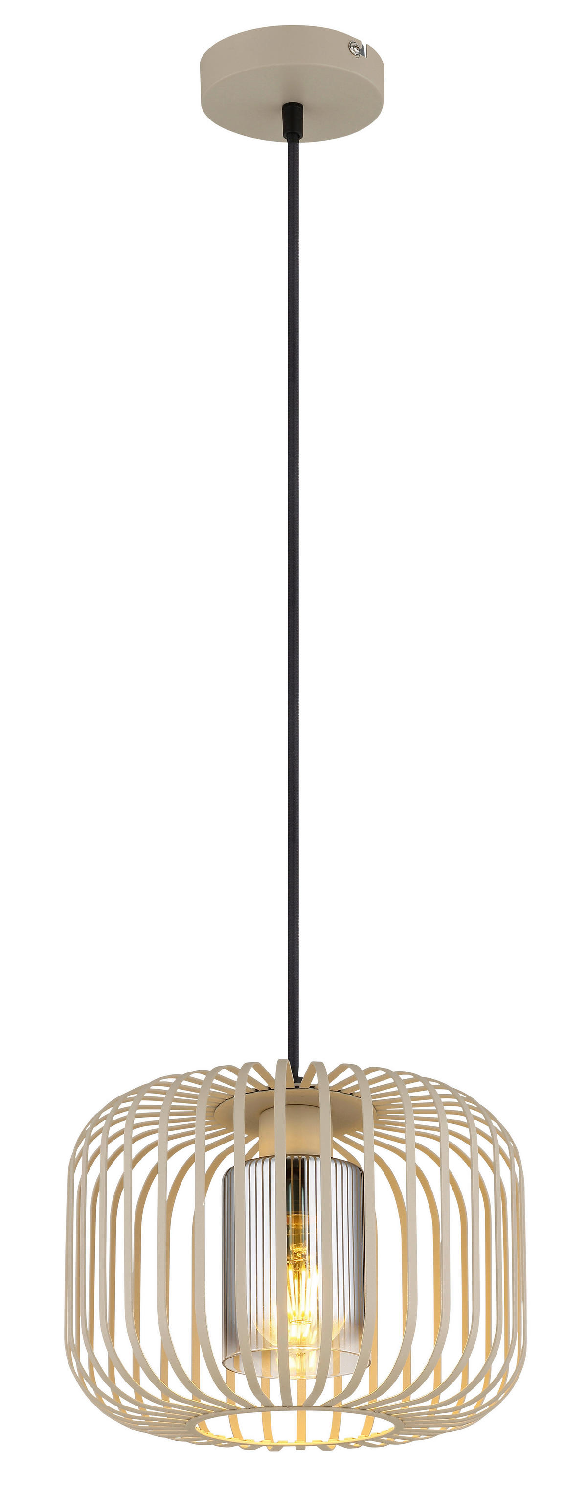 GLOBO Pendelleuchte Metall H/D: ca. 120x28 cm E27 1 Brennstellen Alfred - (28,00/120,00cm) - GLOBO