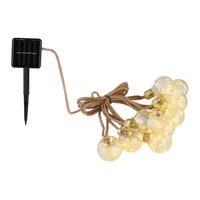 LED-Solar-Lichterkette amber Kunststoff B/H/T: ca. 6x10,6x570 cm SOLAR - amber (6,00/10,60/570,00cm) - GLOBO