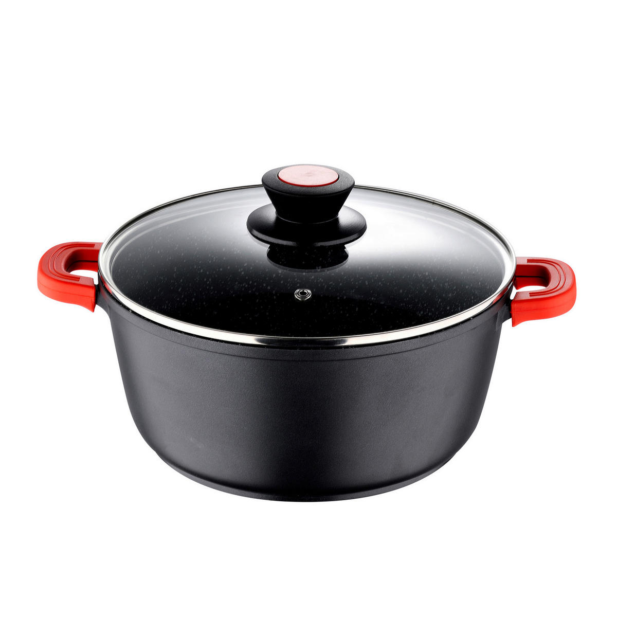 BERGNER Topfset Chroma schwarz Aluminium 2 tlg. Chroma - rot/schwarz (40,00/30,00/20,00cm) - BERGNER