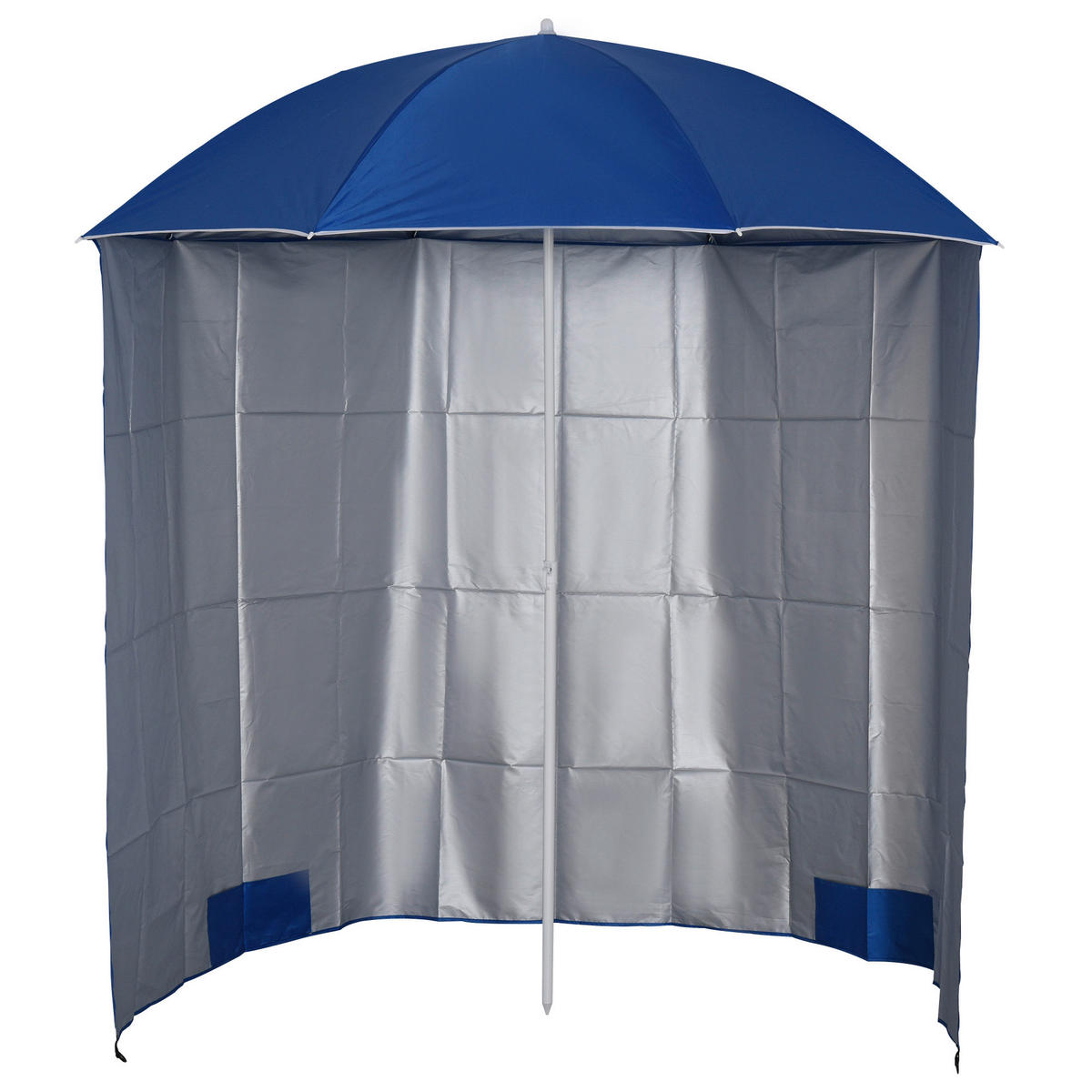 Outsunny Sonnenschirm blau Metall D: ca. 220 cm Sonnenschirm - blau (220,00cm) - Outsunny