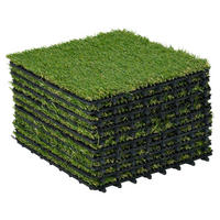 Outsunny Kunstrasen dunkelgrün B/L: ca. 30x3,5 cm pro Stück Kunstrasen - dunkelgrün (3,50/30,00/30,00cm) - Outsunny