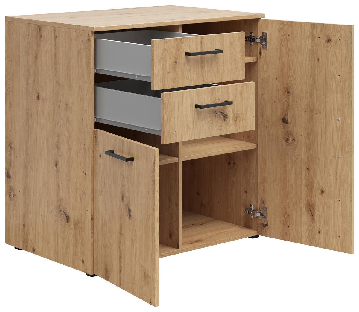 Kommode Multi-Stauraum Typ 27 Eiche Artisan Nachbildung B/H/T: ca. 80x83x52 cm Multi-Stauraum Typ 27 - Eiche (80,00/83,00/52,00cm)