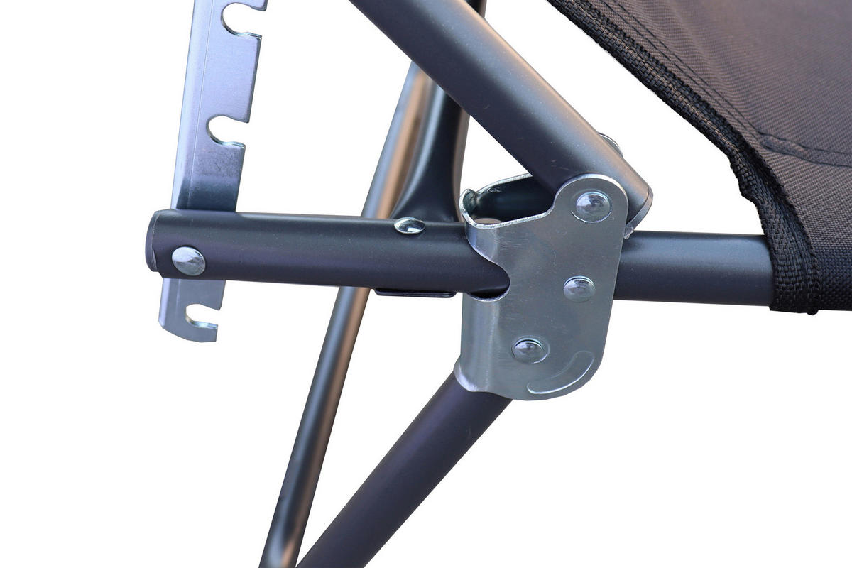 VCM Sonnenliege Bindox schwarz Textilene B/H/L: ca. 55x24x185 cm Bindox - schwarz (185,00/55,00/24,00cm) - VCM