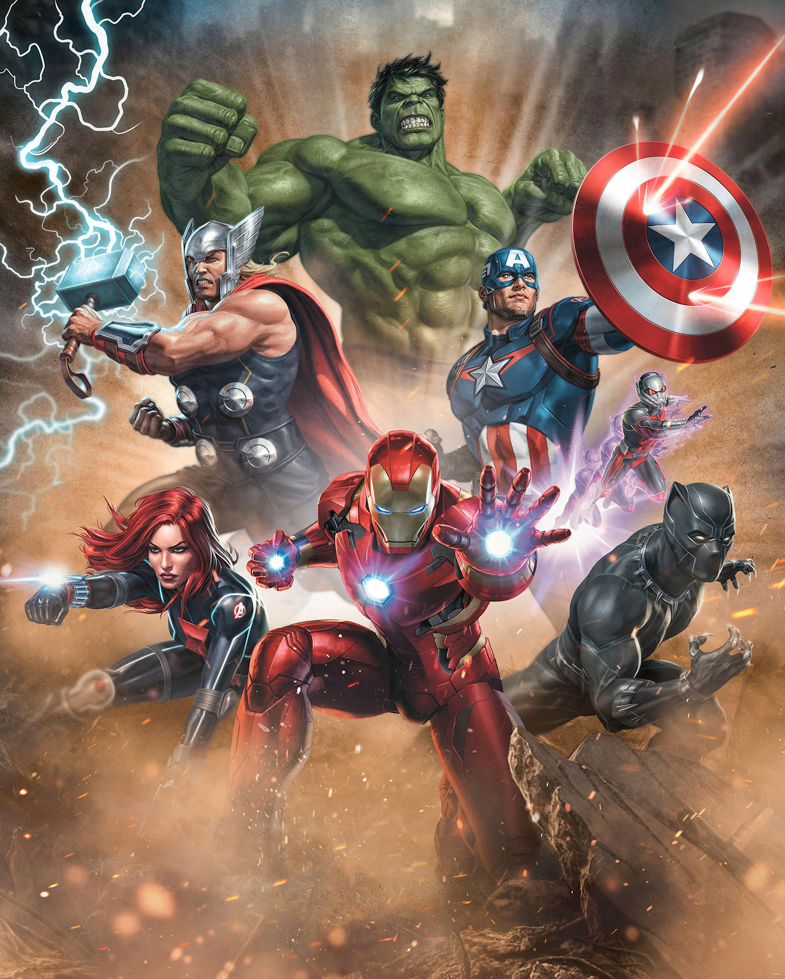 Komar Fototapete Avengers Superpower B/L: ca. 200x250 cm Avengers Superpower - (200,00/250,00cm) - Komar