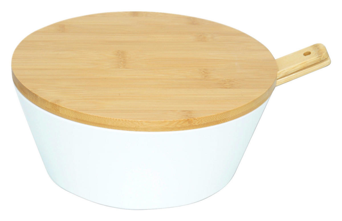 Kesper Salatschale weiß Melamin H/D: ca. 11x26 cm Salatschale - weiß/natur (26,00/11,00cm) - Kesper