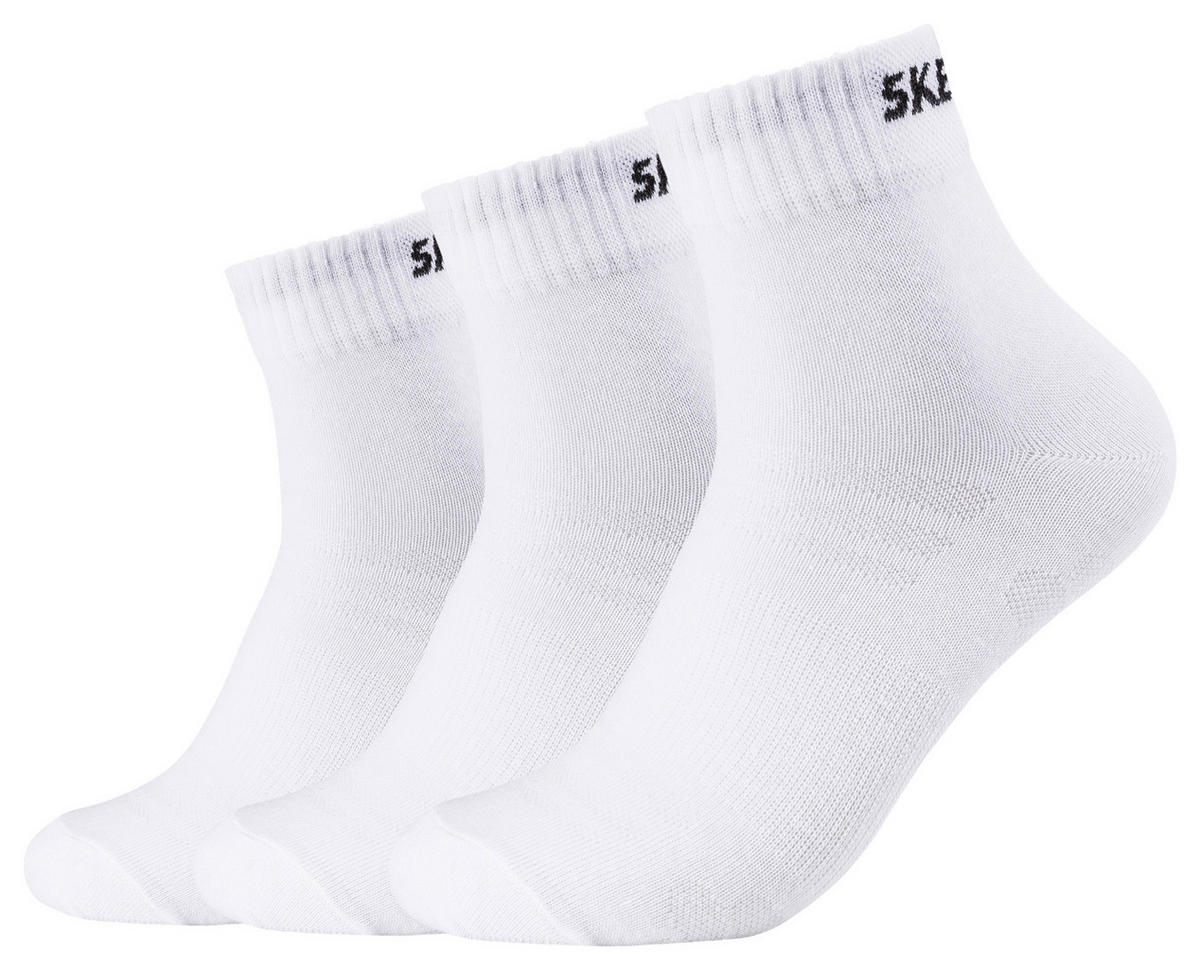 Skechers Damen & Herren-Socken Skechers weiß 3 Packstücke Größe 39-42 Skechers - weiß - Skechers