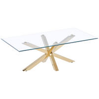 Glascouchtisch Cool  B/H/T: ca. 120x45x65 cm Cool - gold/klar (120,00/45,00/65,00cm)
