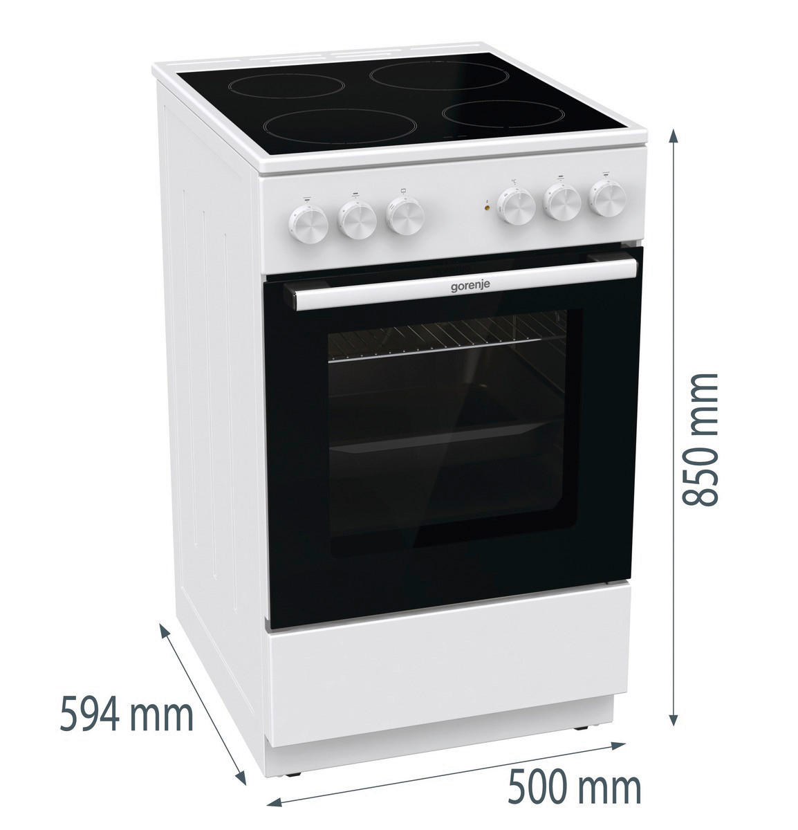 Gorenje Stand-Elektroherd GEC5A22WG wei...