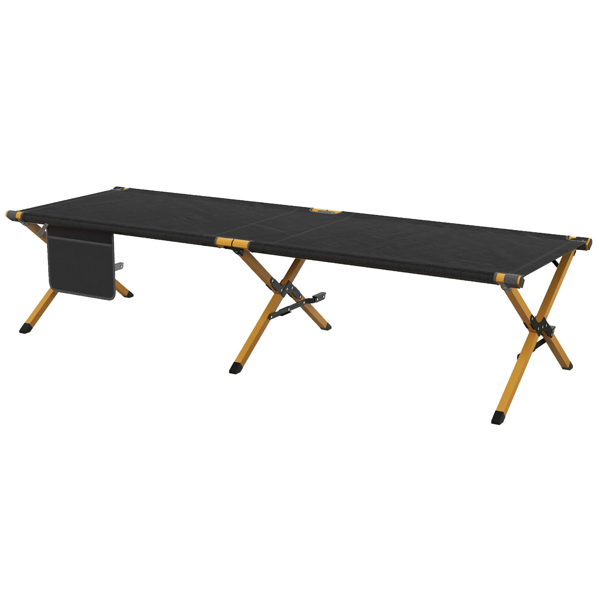 Outsunny Sonnenliege schwarz Nylon B/H/L: ca. 64x45x196 cm Sonnenliege - schwarz (196,00/64,00/45,00cm) - Outsunny