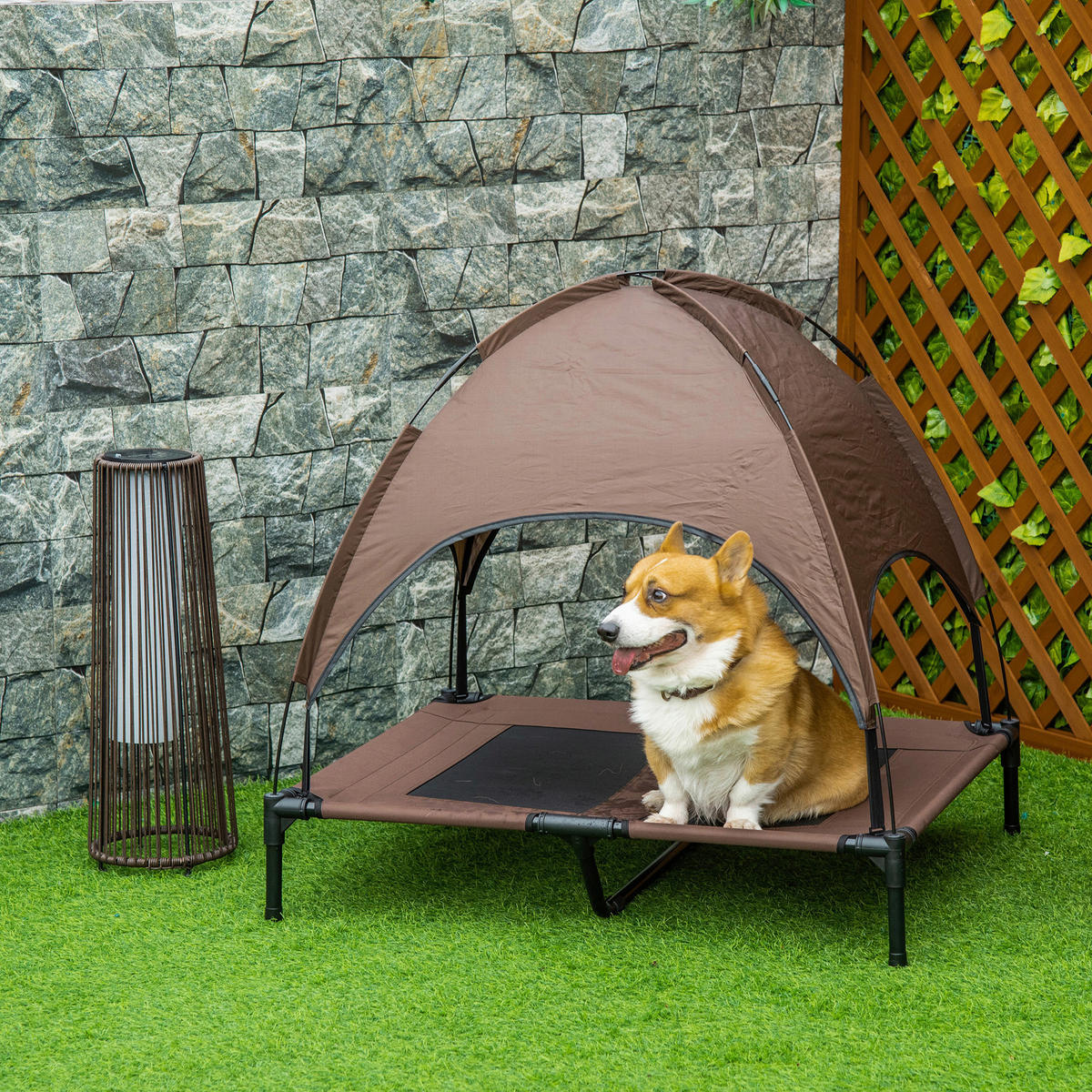 PawHut Hunde-Zubehör schwarz Polyester B/H/L: ca. 76x92x90 cm Hundebett - schwarz (90,00/76,00/92,00cm) - PawHut