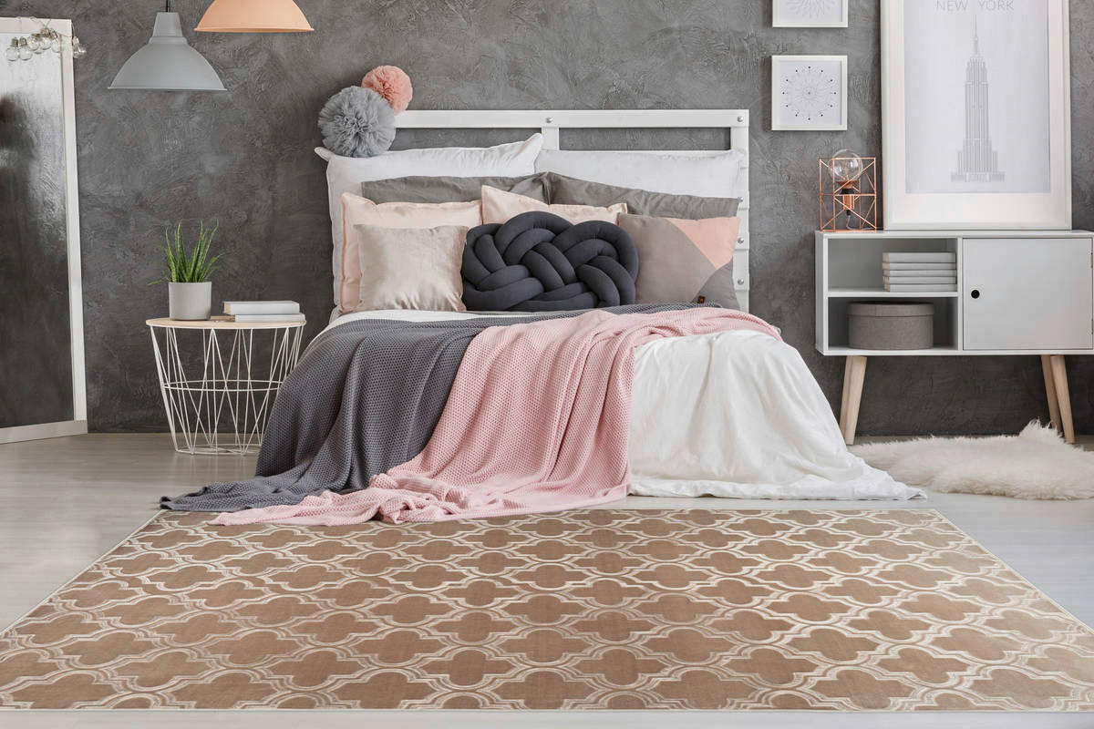 360Living Teppich Monroe taupe B/L: ca. 80x150 cm Monroe - taupe (80,00/150,00cm) - 360Living