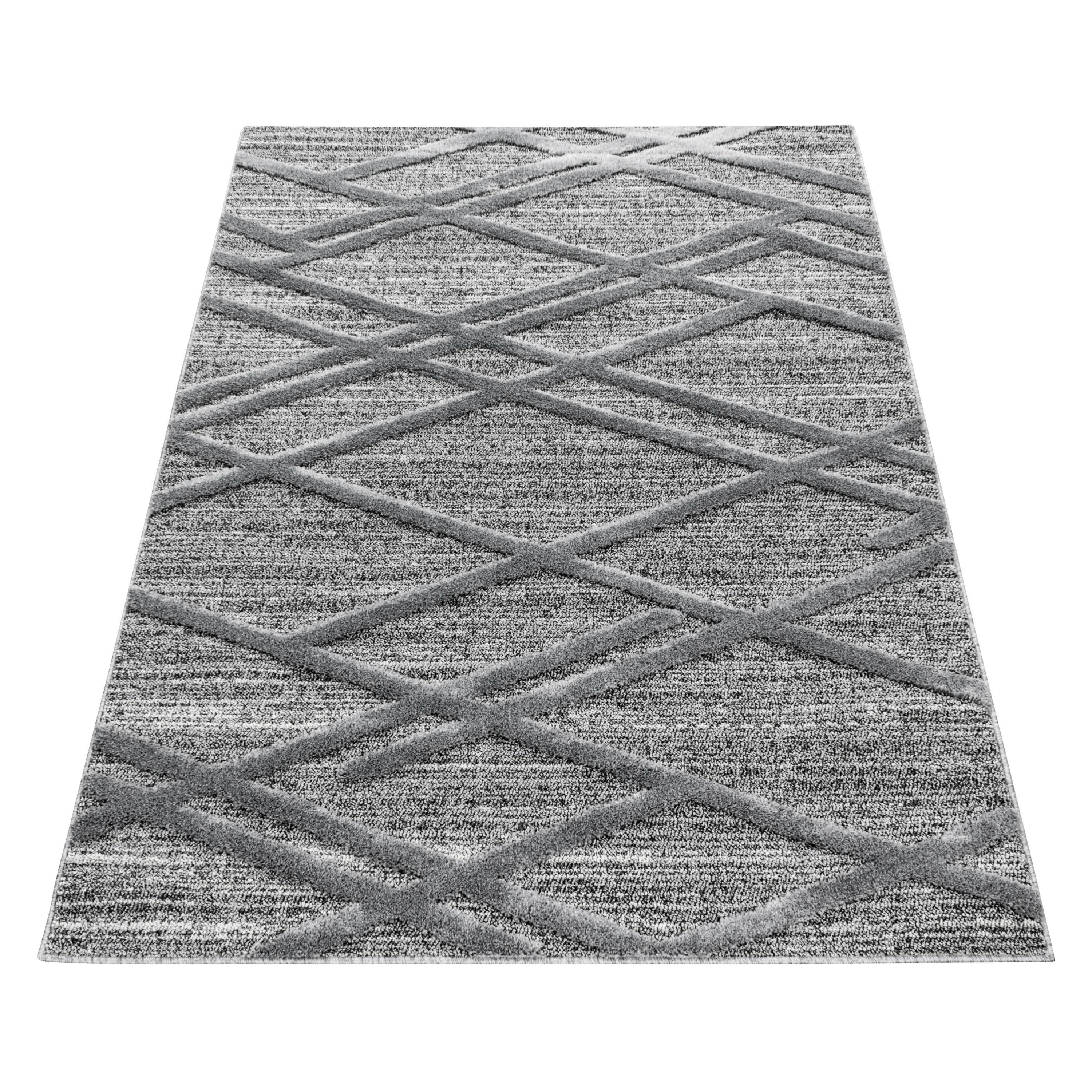 Ayyildiz Teppich PISA grau B/L: ca. 80x250 cm PISA - grau (80,00/250,00cm) - Ayyildiz