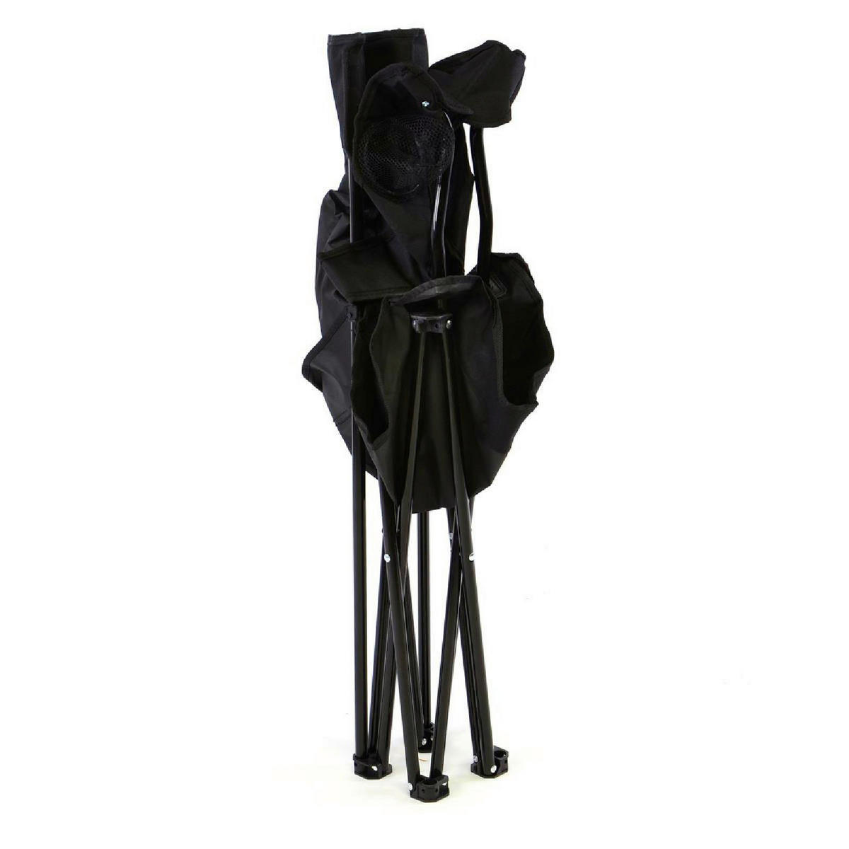 VCM Campingstuhl Set schwarz Polyester-Mischgewebe B/H/T: ca. 85x85x50 cm Campingstuhl_Set - schwarz (85,00/85,00/50,00cm) - VCM