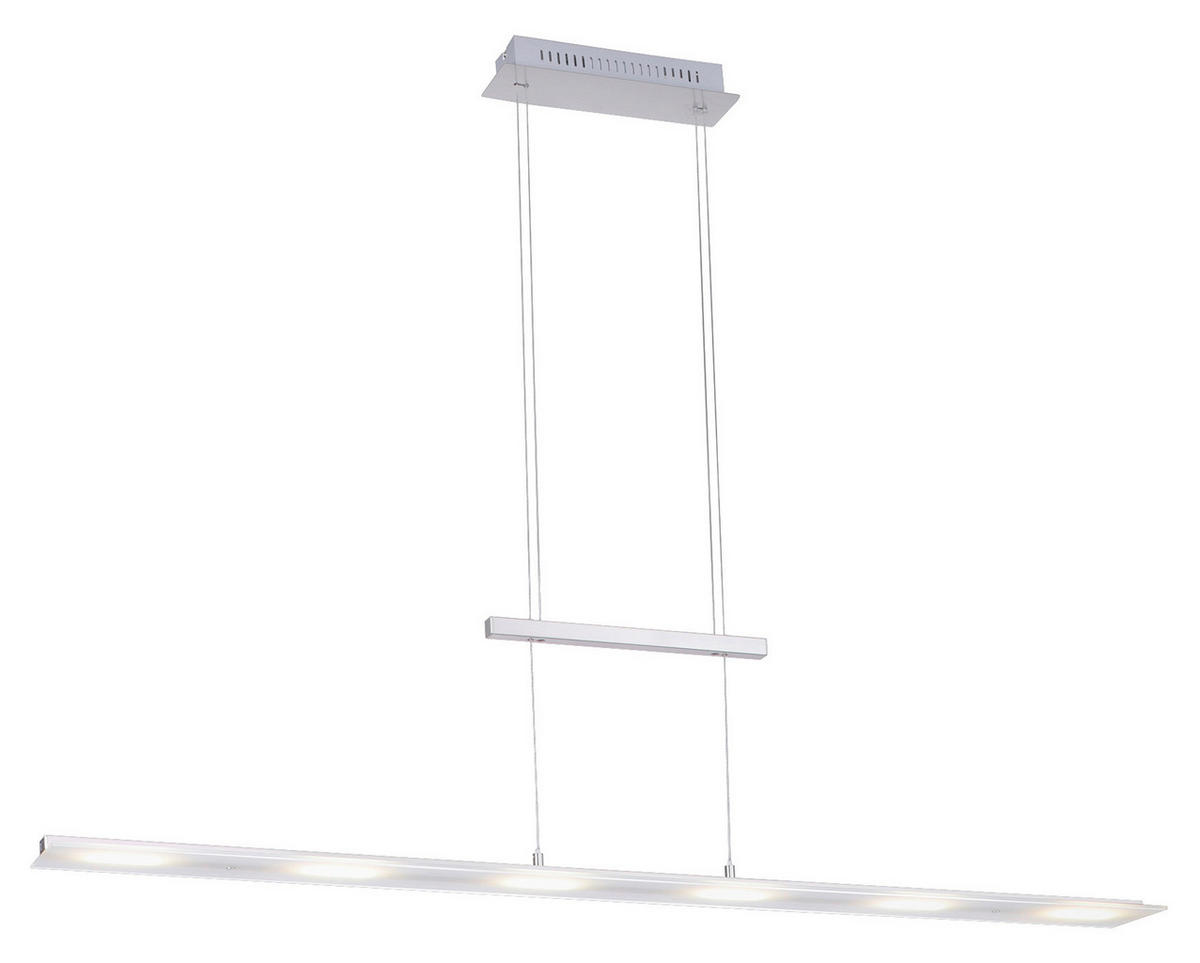 Just Light Pendelleuchte 15880-55 Nele silber Metall Kunststoff B/H/T: ca. 130x150x12 cm LED-Pendelleuchte_Nele stahl - silber (130,00/150,00/12,00cm) - Just Light