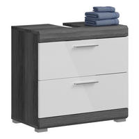 Waschbeckenunterschrank Scout Rauchsilber Nachbildung weiß Hochglanz B/H/T: ca. 60x56x34 cm Scout - weiß (60,00/56,00/34,00cm) - xonox.home