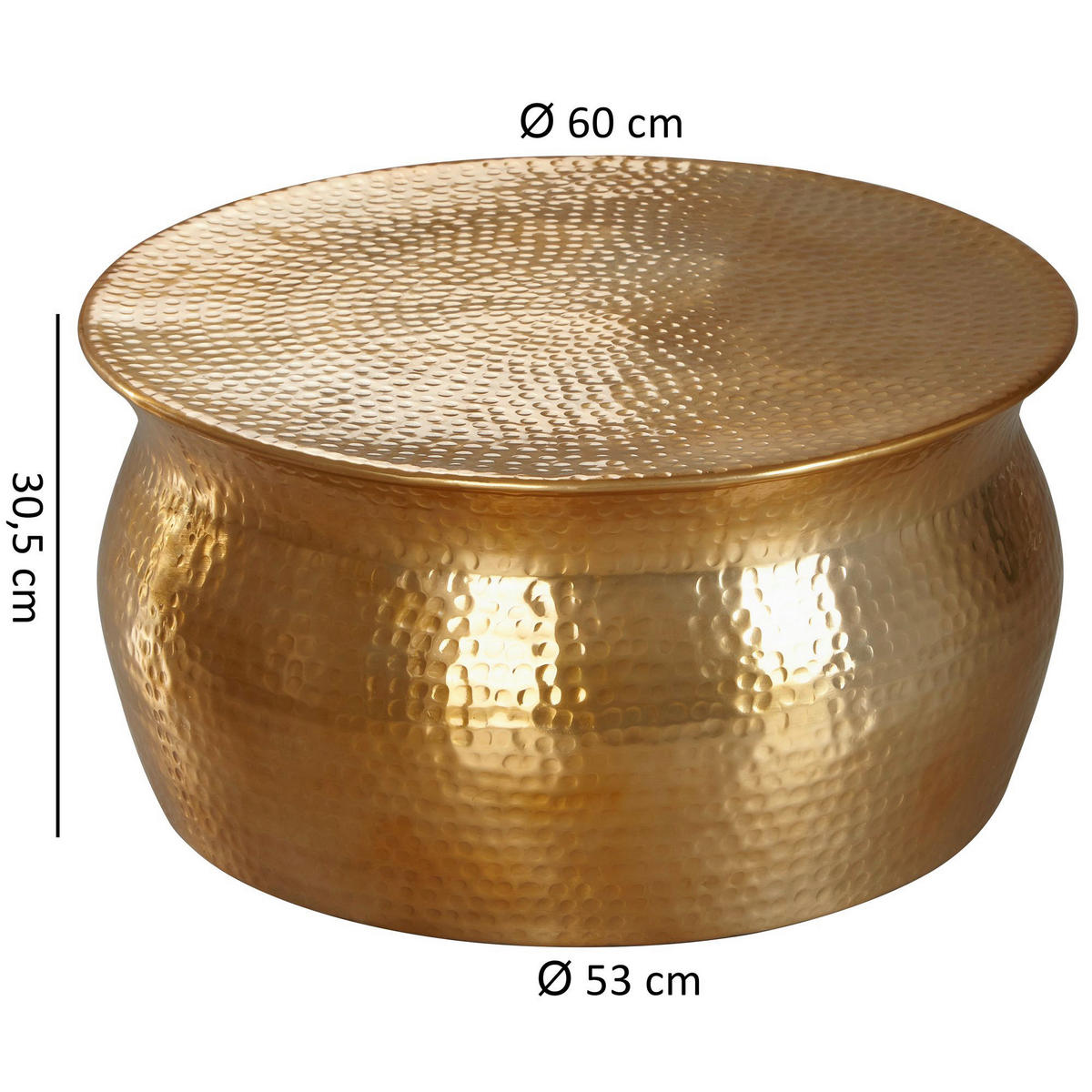 Couchtisch gold B/H/T: ca. 60x30x60 cm Couchtisch - gold (60,00/30,00/60,00cm) - Wohnling