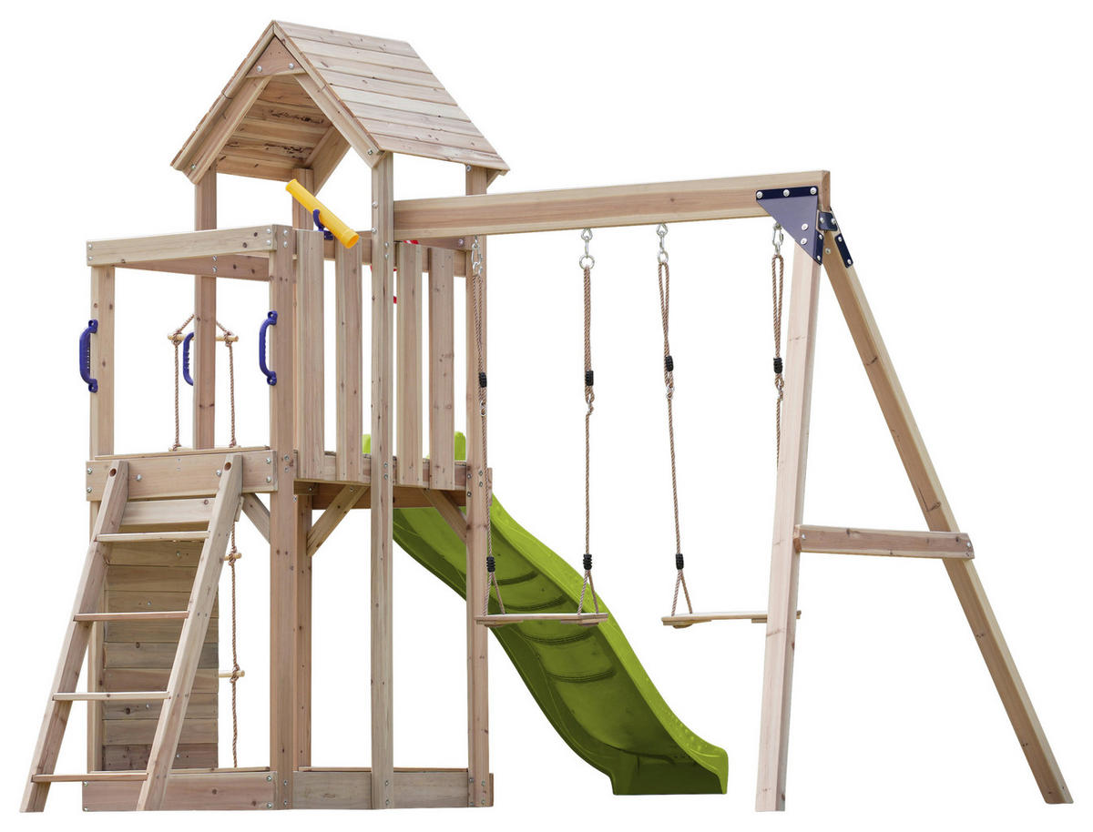 AXI Spielturm Moos grün B/H/L: ca. 342x267x375 cm Moos - braun/grün (375,00/342,00/267,00cm) - AXI