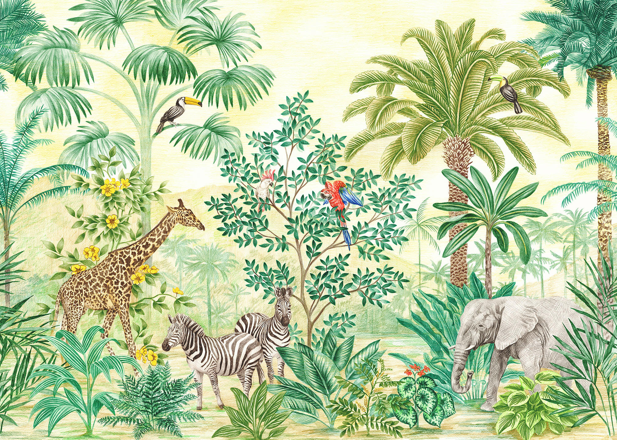 Komar Fototapete Jungle Adventure B/L: ca. 350x250 cm Jungle Adventure - (350,00/250,00cm) - Komar