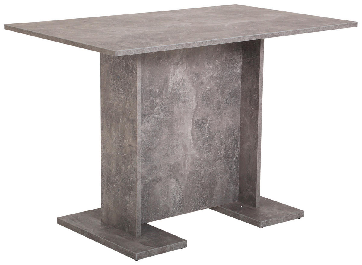 Säulenesstisch Ines Beton Optik B/H/T: ca. 108x75x68 cm Ines - (108,00/75,00/68,00cm)