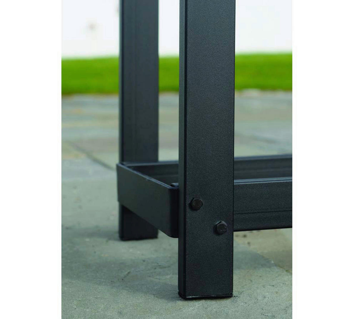ShelterLogic Kaminholzregal schwarz B/H/T: ca. 120x119x36 cm Kaminholzregal - schwarz (120,00/119,00/36,00cm) - ShelterLogic