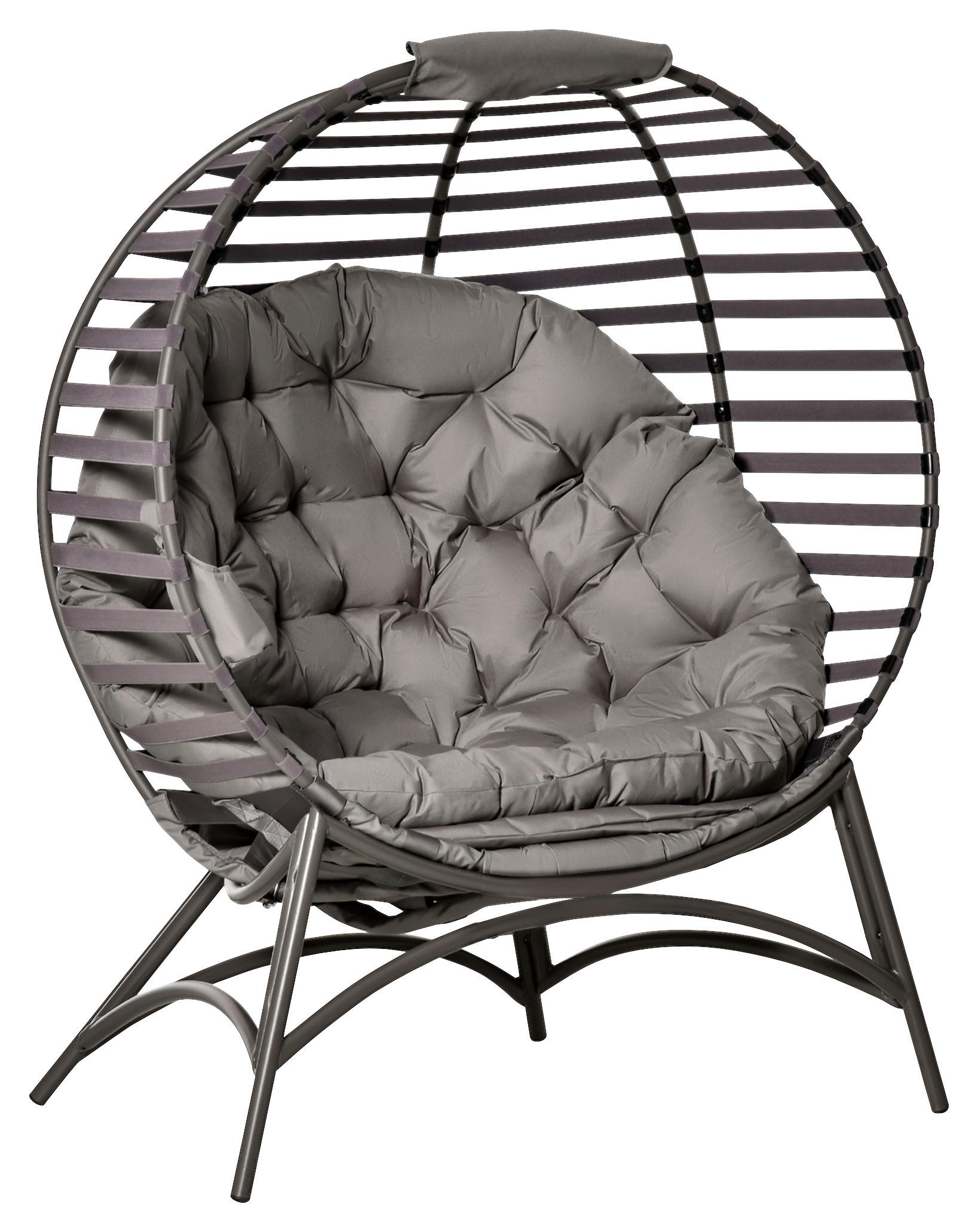 Outsunny Gartenstuhl sand Stahl B/H/L: ca. 75x139x118 cm Gartenstuhl - sand (118,00/75,00/139,00cm) - Outsunny