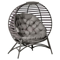 Outsunny Gartenstuhl sand Stahl B/H/L: ca. 75x139x118 cm Gartenstuhl - sand (118,00/75,00/139,00cm) - Outsunny