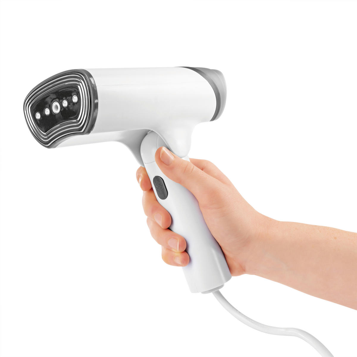 CLEANmaxx Dampfbürste 19371 weiß Kunststoff B/H/L: ca. 8,6x23,3x16,7 cm Dampfbürste 19371 - weiß (16,70/8,60/23,30cm) - CLEANmaxx