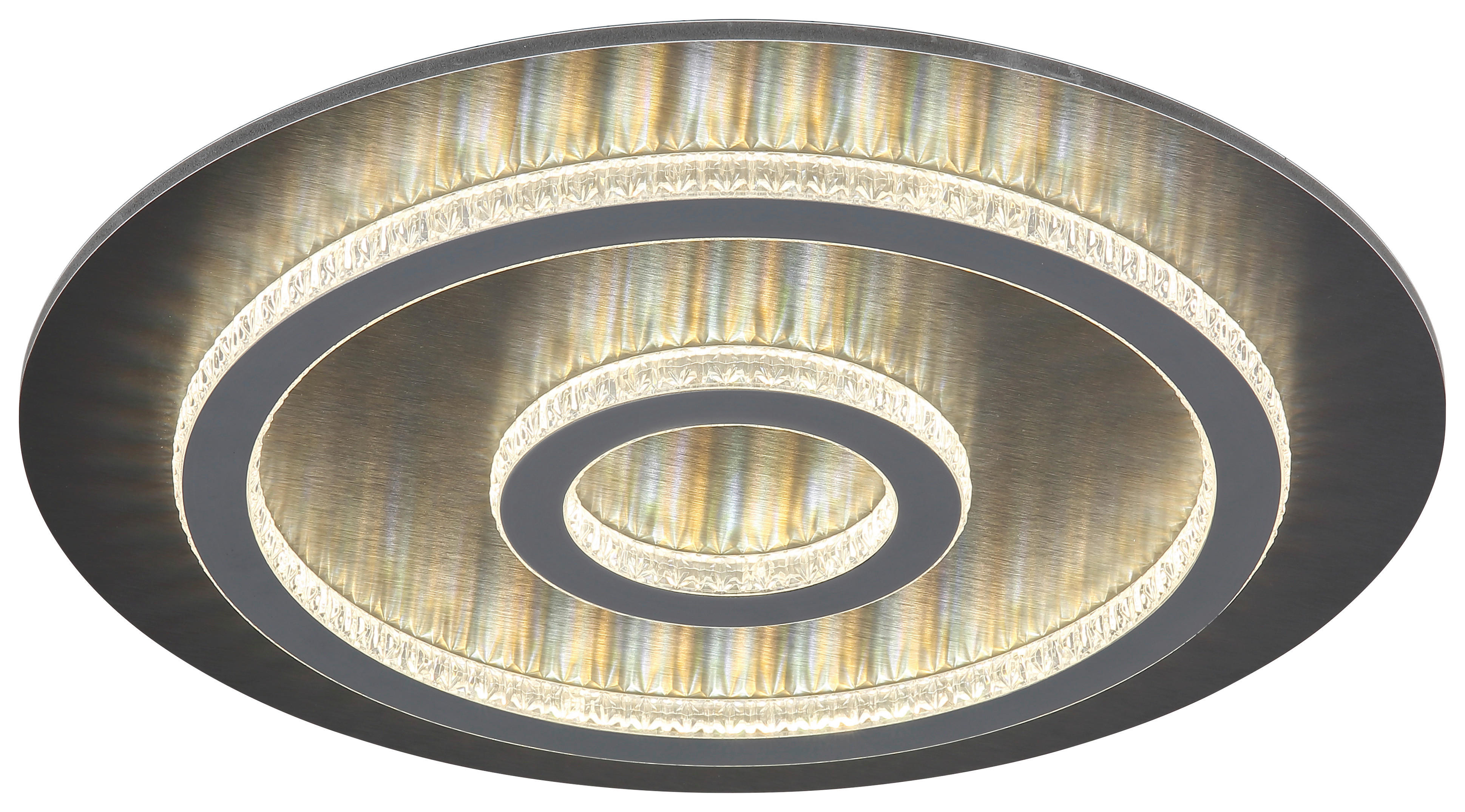 GLOBO LED-Deckenleuchte mattschwarz anthrazit hellgrau Kunststoff Metall H/D: ca. 5,5x45 cm 1 Brennstellen JAYDEN - hellgrau/mattschwarz (45,00/5,50cm) - GLOBO