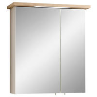 Spiegelschrank Quickset 966 Rivera Eiche Nachbildung creme B/H/T: ca. 60x72x20 cm Quickset 966 - creme/Rivera Eiche (60,00/72,00/20,00cm)