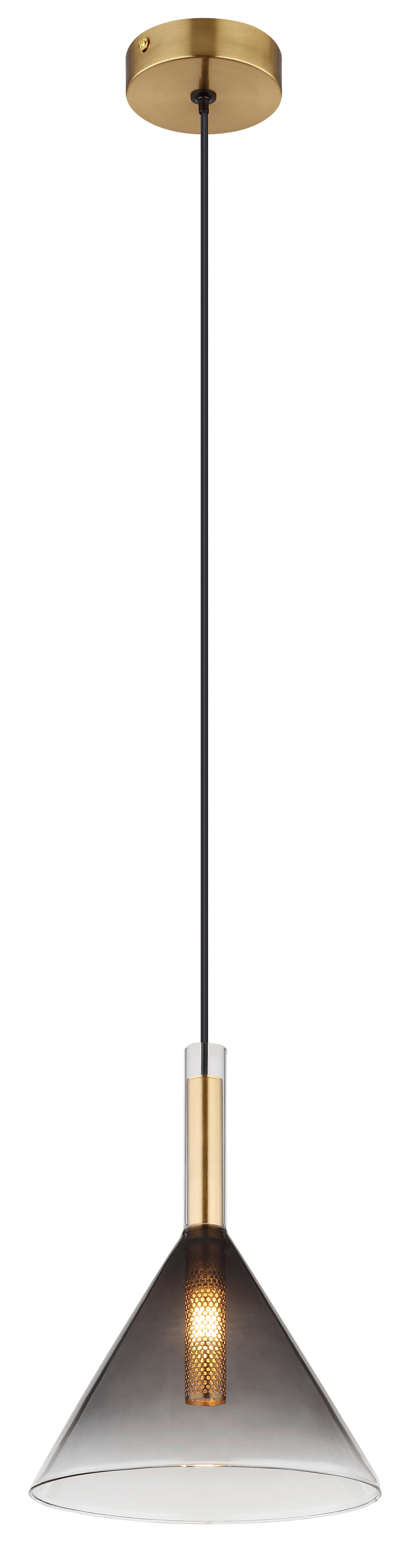 GLOBO Pendelleuchte messing klar Metall H/D: ca. 120x20 cm G9 1 Brennstellen ELISABETH - klar/messing (20,00/120,00cm) - GLOBO