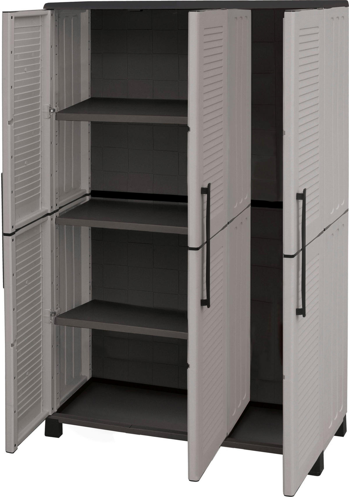 Linea Family Kunststoffschrank Family grau Kunststoff B/H/T: ca. 102x169x37 cm Family - grau (102,00/169,00/37,00cm) - Linea Family