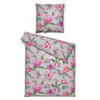 Baumwoll Bettwäsche Renforce Bettwäsche_Renforce Blumen - rosa/grau (135,00/200,00cm)