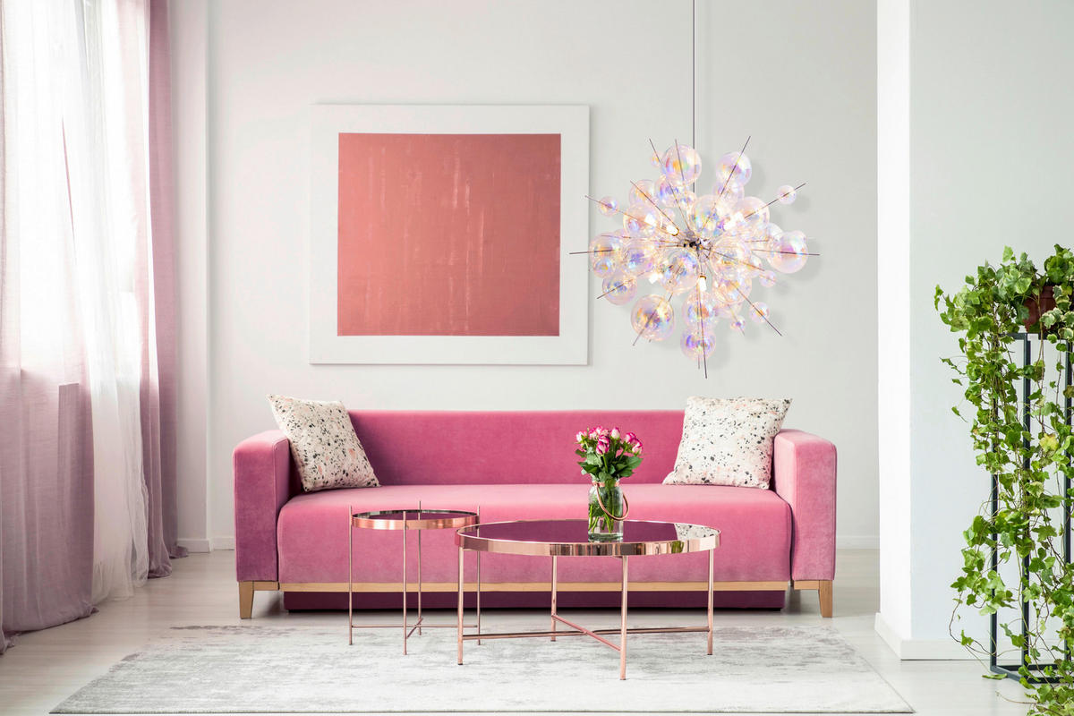 Näve Leuchten Pendelleuchte 7026430 multicolor Glas Metall B/H/T: ca. 65x65x65 cm G9 10 Brennstellen Explosion - multicolor (65,00/65,00/65,00cm) - Näve Leuchten