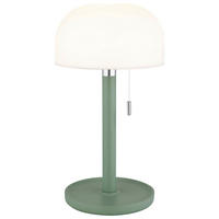 GLOBO LED-Tischleuchte NORMAN 21016B grün weiß Opal Kunststoff Bambus H/D: ca. 28x15 cm 1 Brennstellen NORMAN - weiß/Opal (15,00/28,00cm) - GLOBO