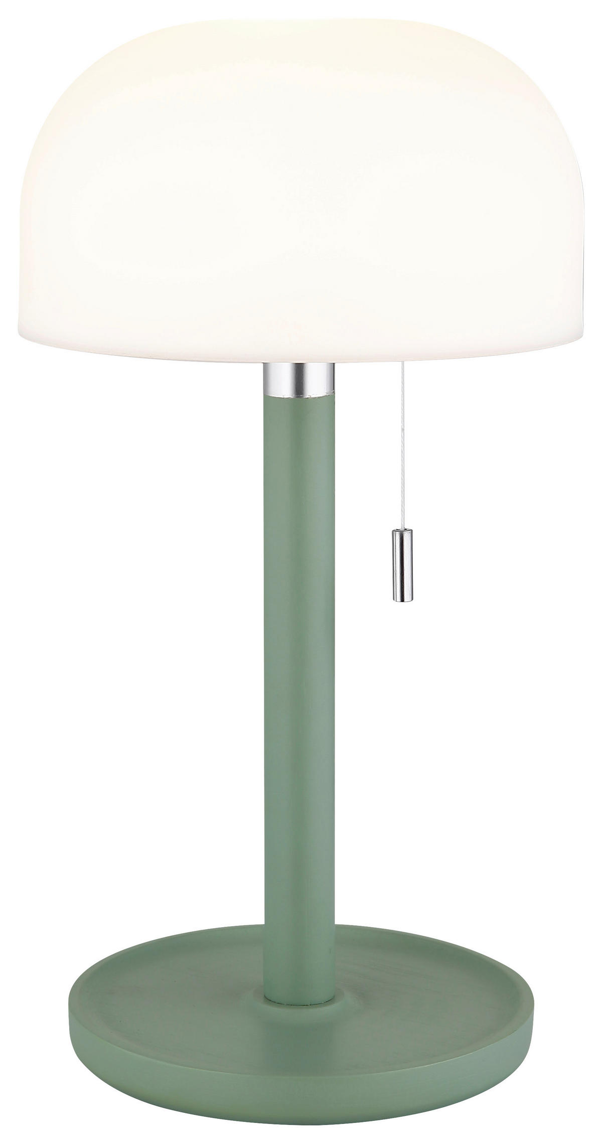 GLOBO LED-Tischleuchte NORMAN 21016B grün weiß Opal Kunststoff Bambus H/D: ca. 28x15 cm 1 Brennstellen NORMAN - weiß/Opal (15,00/28,00cm) - GLOBO