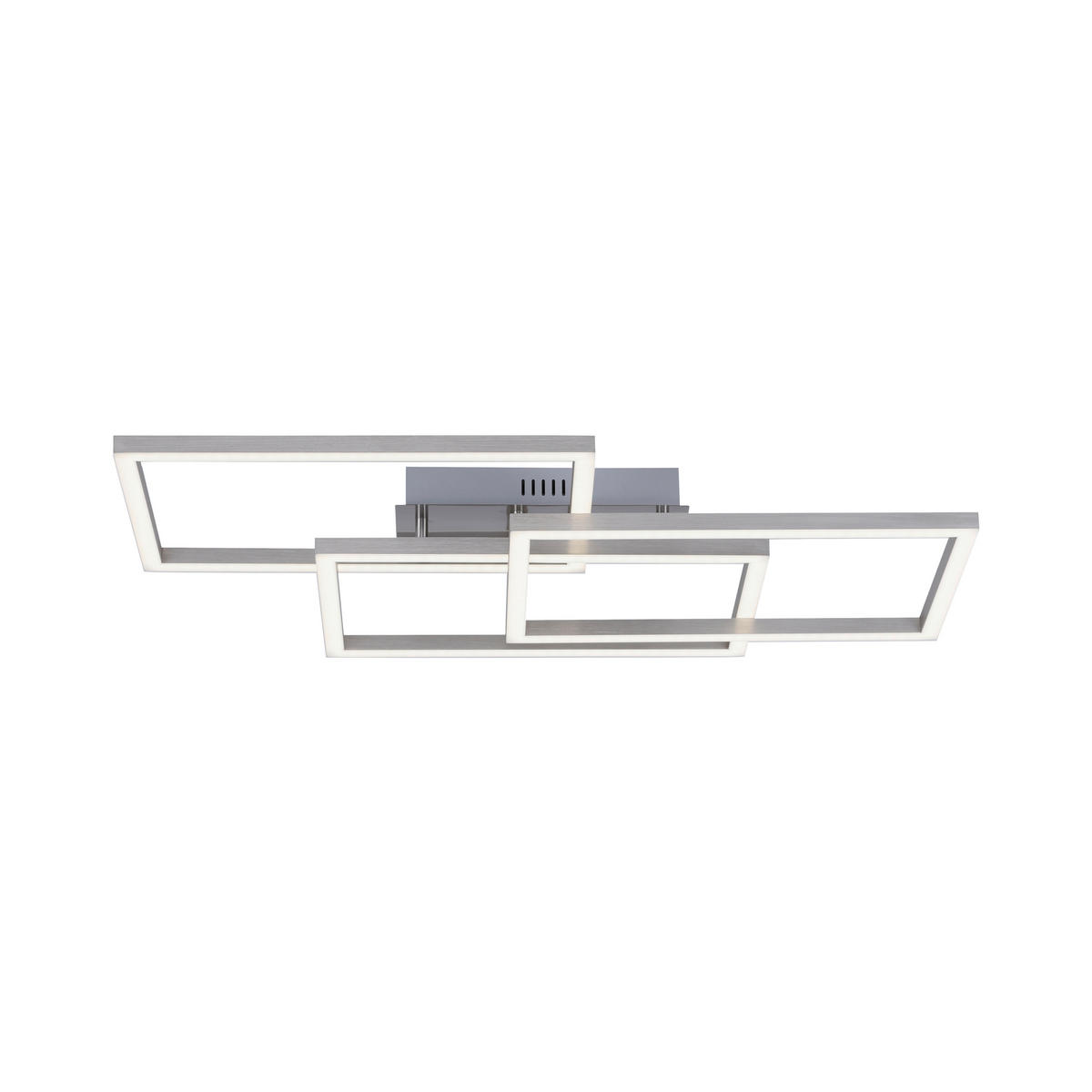 Just Light Smarte LED-Deckenleuchte MAXI 16431-55 stahlfarbig weiß Metall Kunststoff B/H/T: ca. 50x10,5x82 cm 3 Brennstellen LOLAsmart-MAXI - weiß/stahlfarbig (50,00/10,50/82,00cm) - Just Light