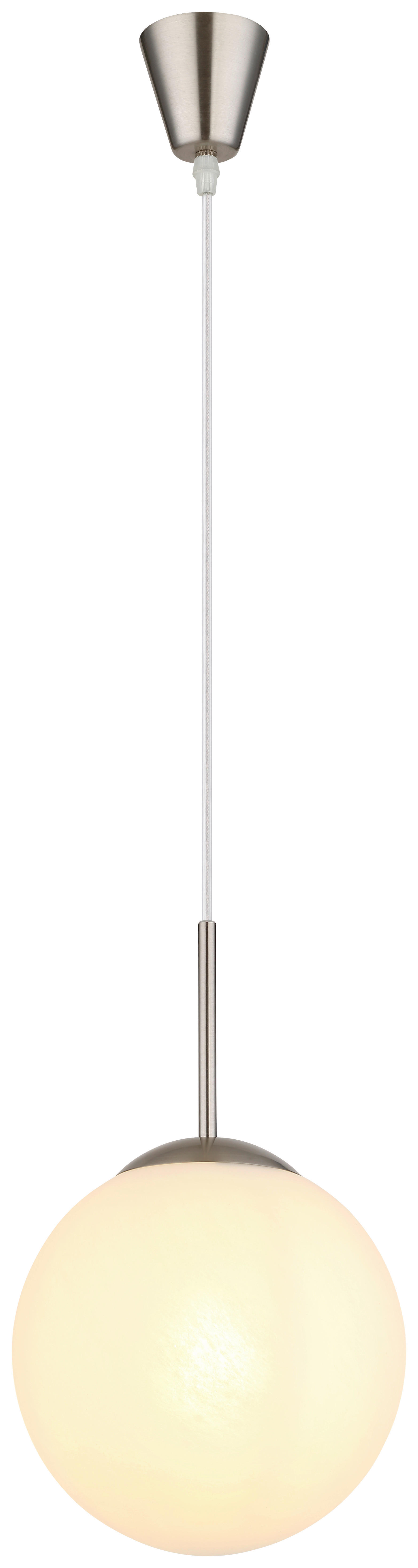 GLOBO Pendelleuchte KOP 30520101 nickel klar Opal Metall Glas H/D: ca. 120x25 cm E27 1 Brennstellen KOP - klar/nickel (25,00/120,00cm) - GLOBO