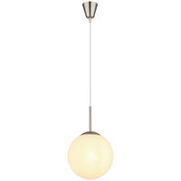 GLOBO Pendelleuchte KOP 30520101 nickel klar Opal Metall Glas H/D: ca. 120x25 cm E27 1 Brennstellen KOP - klar/nickel (25,00/120,00cm) - GLOBO