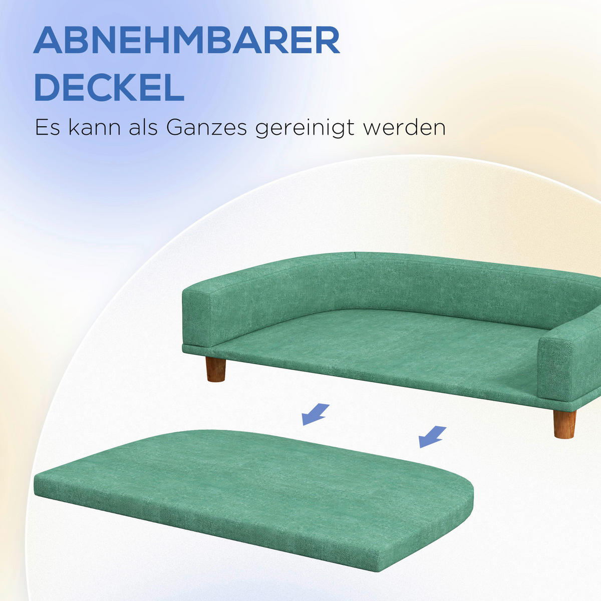 PawHut Hunde-Zubehör grün Edelstahl B/H/L: ca. 67x98x25 cm Hundebett - grün (25,00/67,00/98,00cm) - PawHut