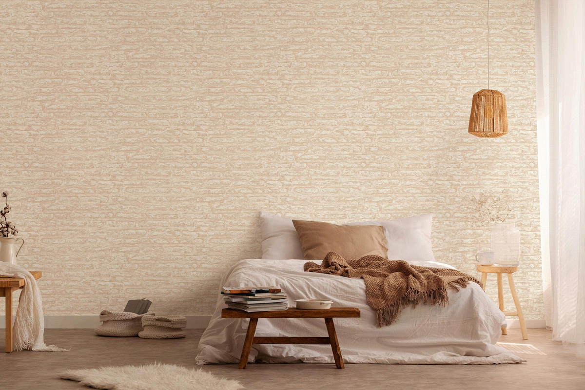 A.S.Creation Vliestapete Attractive 2 Steine beige B/L: ca. 53x1005 cm Attractive 2 - beige (53,00/1005,00cm) - A.S.Creation