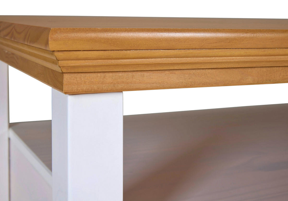 Couchtisch Maluno weiß lackiert B/H/L: ca. 60x48,8x119,4 cm Maluno - weiß (119,40/60,00/48,80cm) - Inter Link