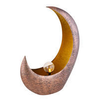 LED-Solarleuchte klar messing Metall B/H/T: ca. 13,5x45x37,5 cm SOLAR - klar/messing (13,50/45,00/37,50cm) - GLOBO