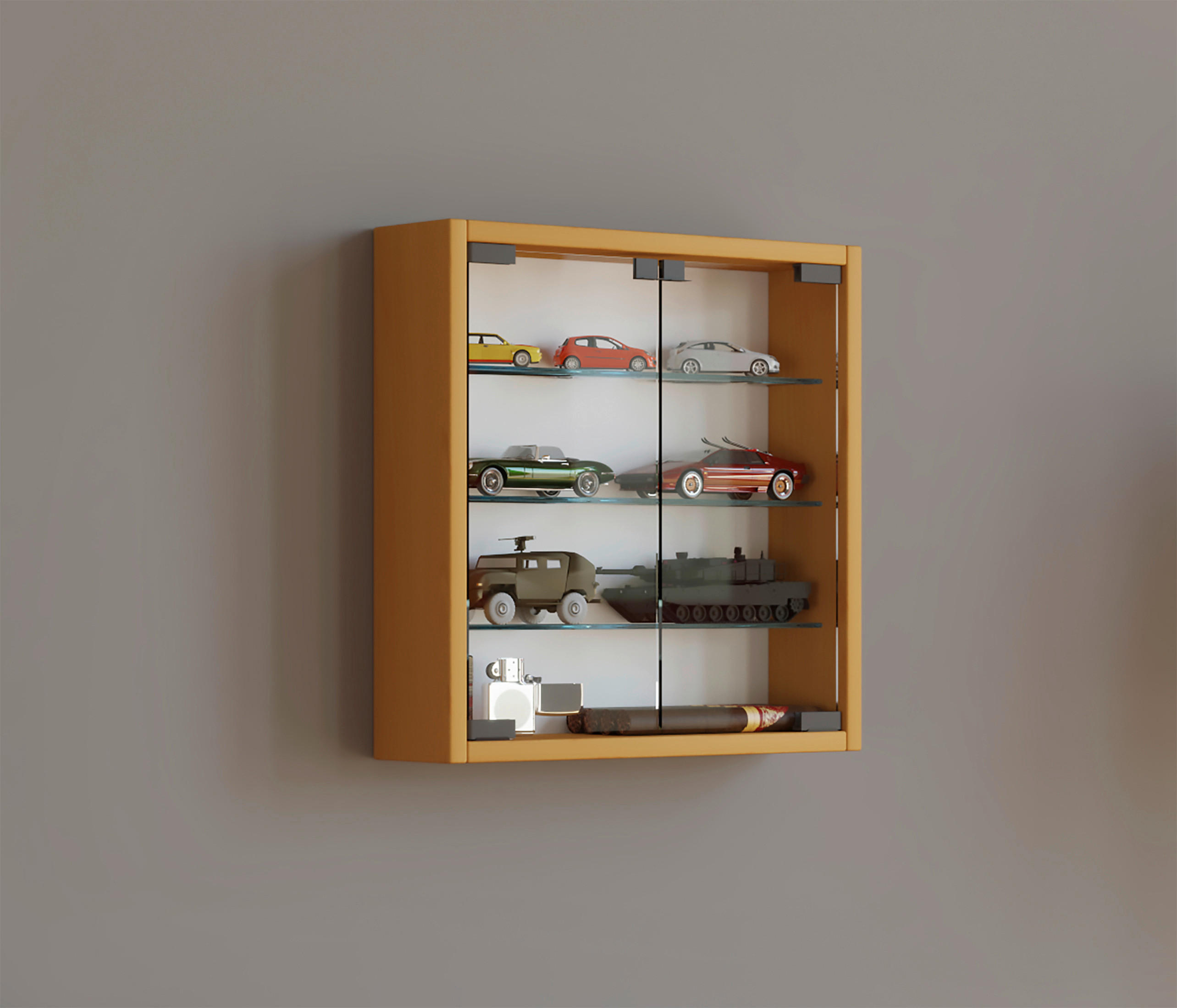 Vitrine Mandosa S buche Nachbildung Holzwerkstoff Glas B/H/T: ca. 40x40x10 cm Mandosa S - buche (40,00/40,00/10,00cm) - VCM Möbel